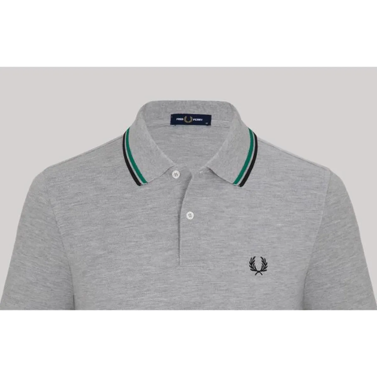 fred-perry-polo-homme-manche-courte-gris-2